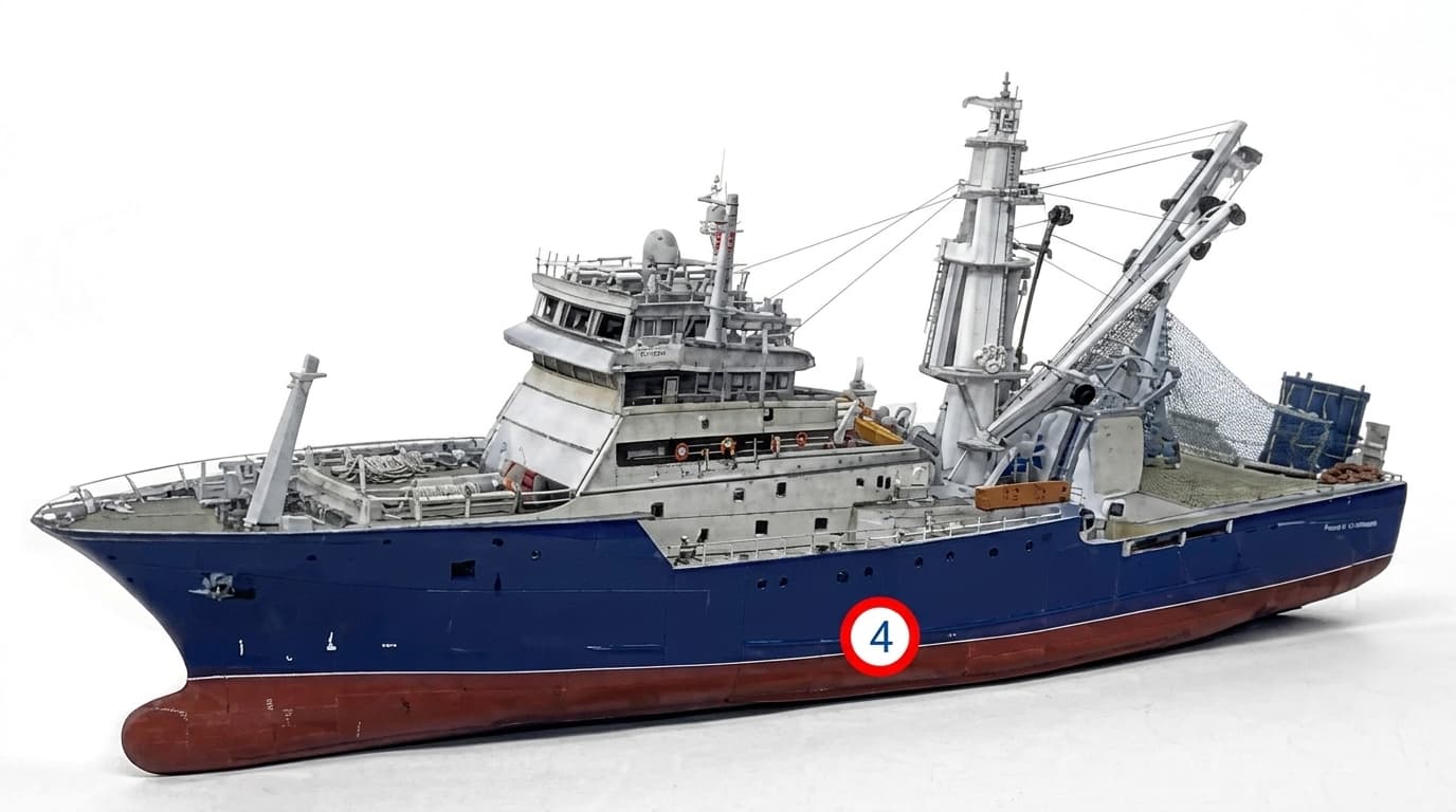 Ship diagram highlighting the Boottop zone